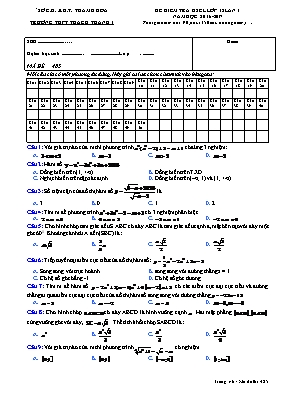 Đề kiểm tra KDCL lớp 12 lần I - Đề 4
